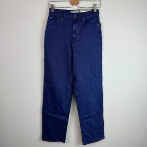 Everlane The Way High Straight Leg Organic Cotton Jean Coal Blue Tall 27T